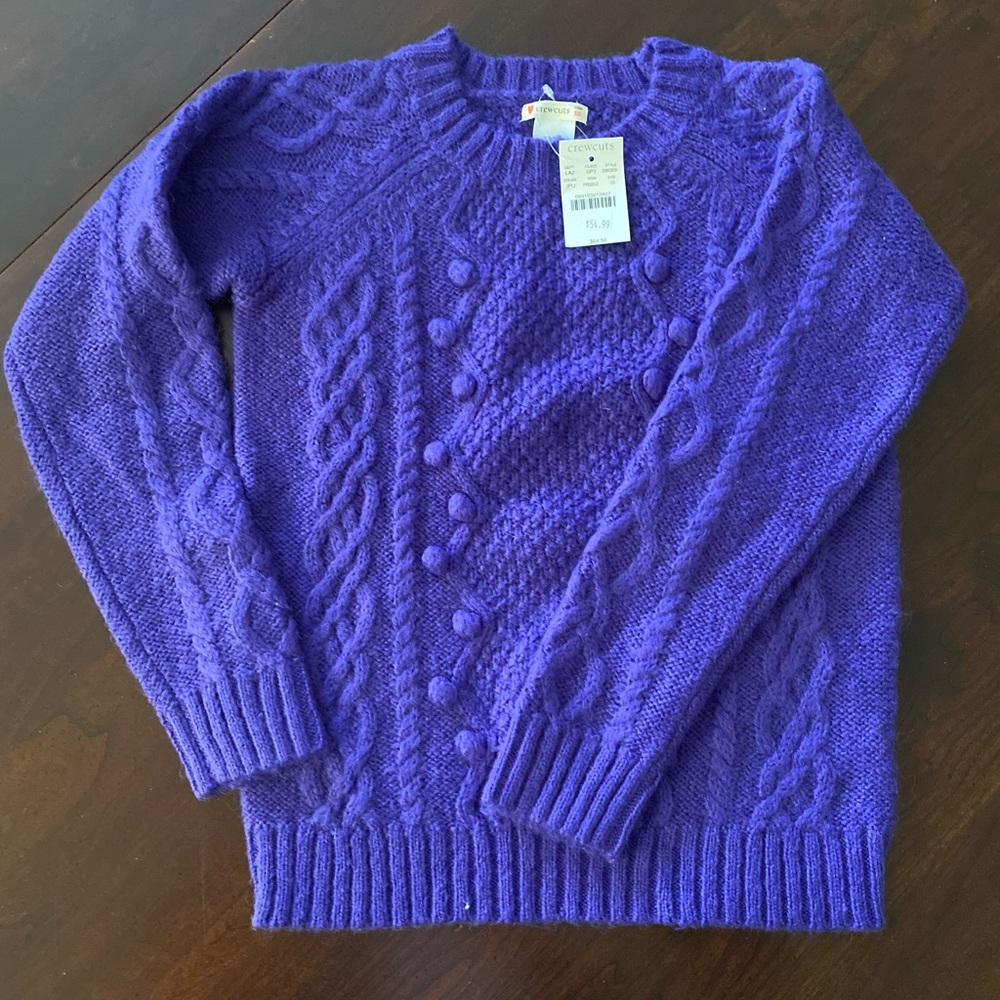 NWT Girls J Crew Crewcuts cable-knit sweater size 10
